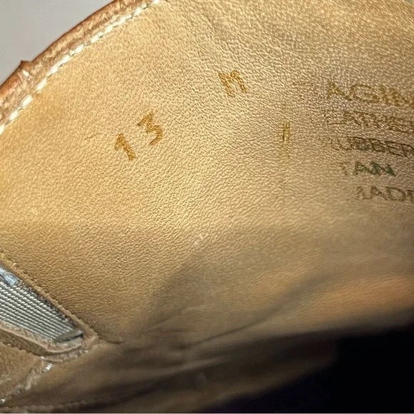 Bruno Magli Raging Collection Made in Italy Tan Leather Loafers Sz 13 Summer - Picture 2 of 16